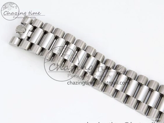 904L VR3255 DayDate SS President Green on Steel (Gain 40 Arabic Dial Weight) JDF Bracelet V3 0304